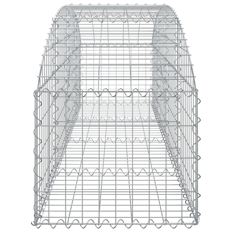 vidaXL íves horganyzott vas gabion kosár 200x50x40/60 cm