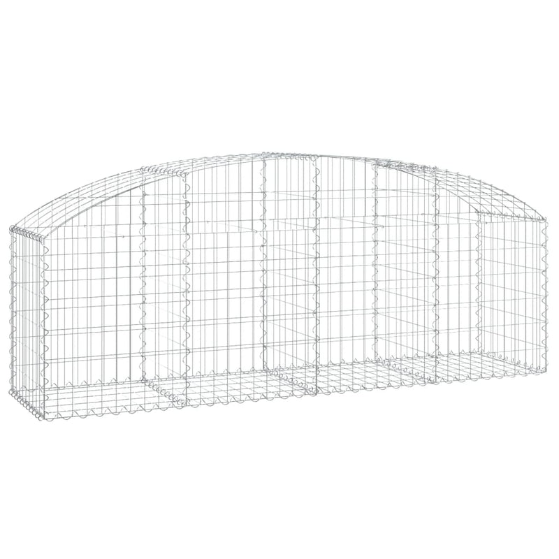 vidaXL íves horganyzott vas gabion kosár 200x50x60/80 cm