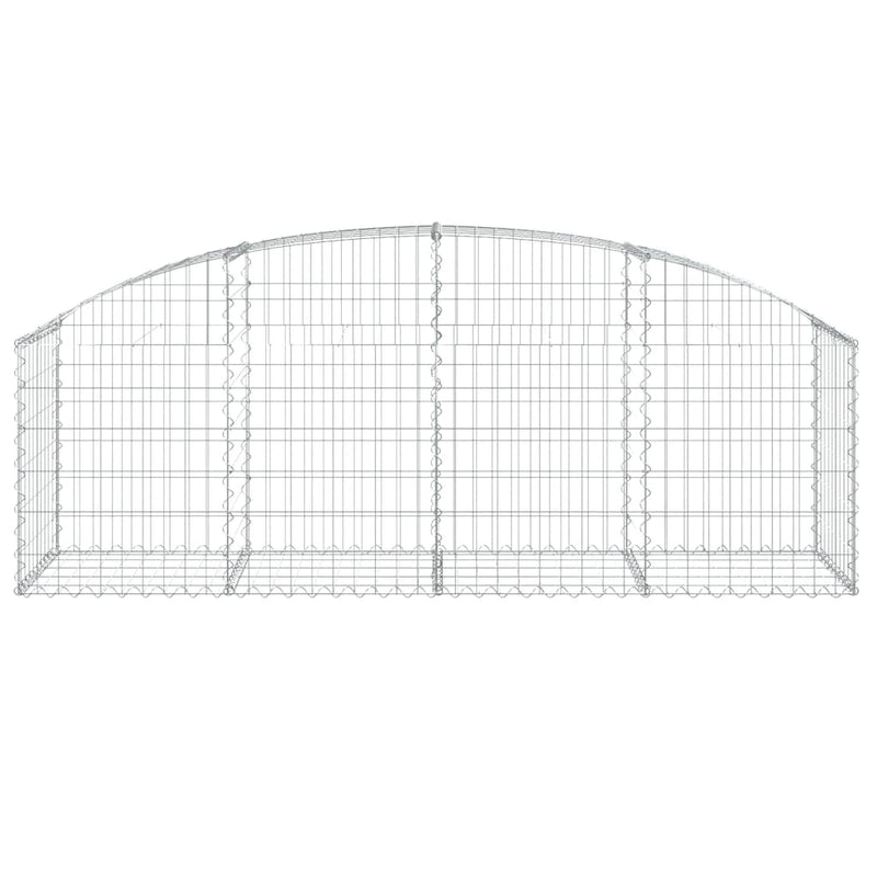 vidaXL íves horganyzott vas gabion kosár 200x50x60/80 cm