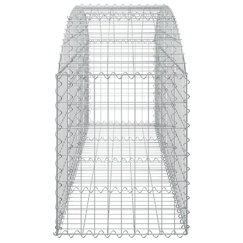 vidaXL íves horganyzott vas gabion kosár 200x50x60/80 cm