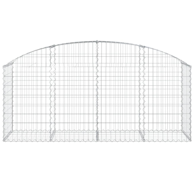 vidaXL íves horganyzott vas gabion kosár 200x50x80/100 cm