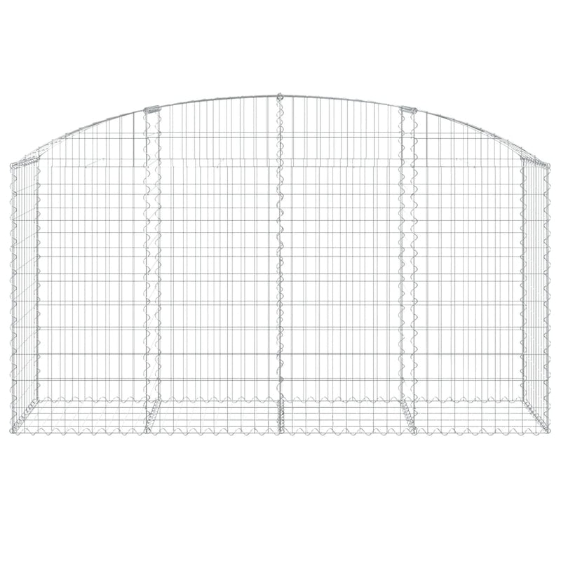 vidaXL íves horganyzott vas gabion kosár 200x50x100/120 cm