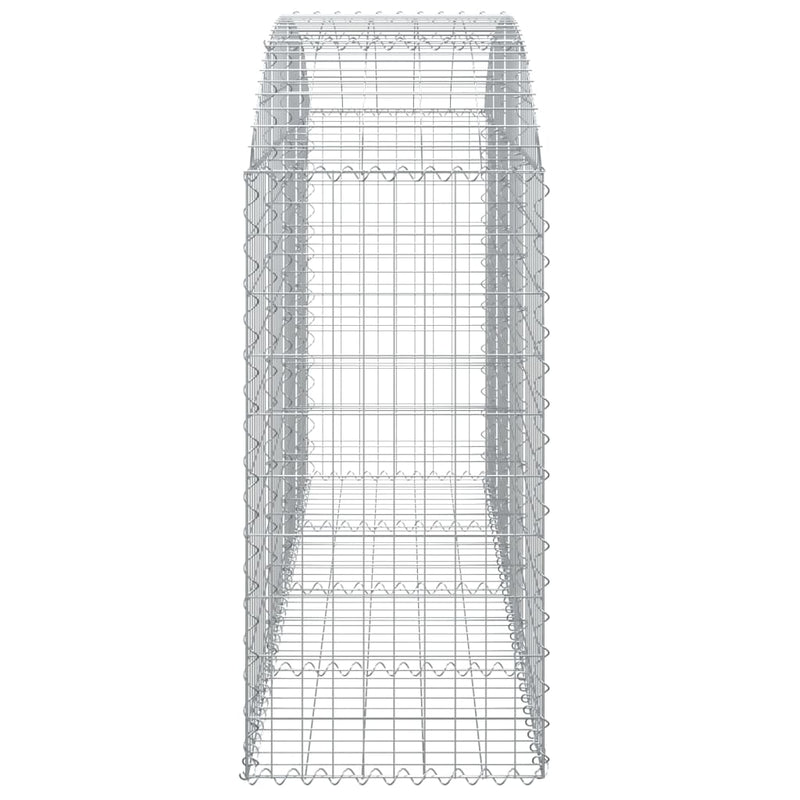 vidaXL íves horganyzott vas gabion kosár 200x50x100/120 cm