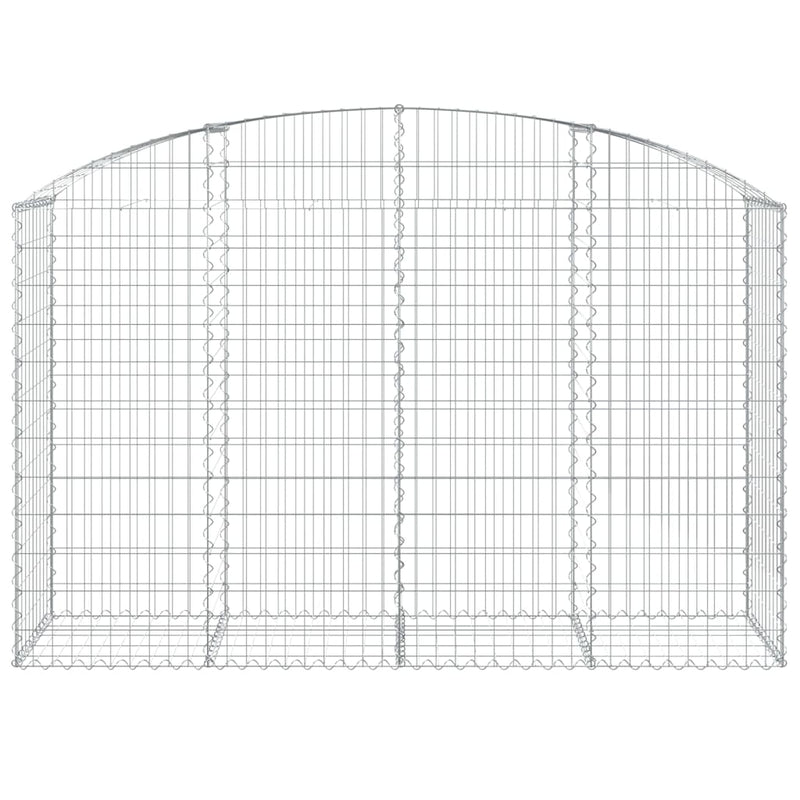 vidaXL íves horganyzott vas gabion kosár 200x50x120/140 cm