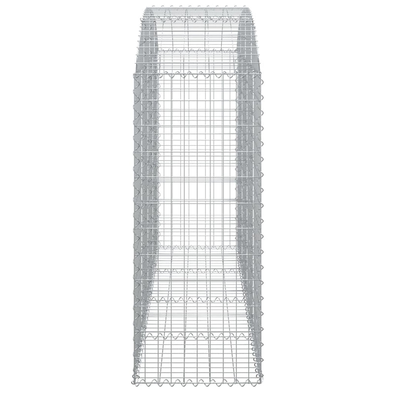 vidaXL íves horganyzott vas gabion kosár 200x50x120/140 cm