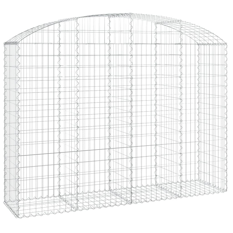 vidaXL íves horganyzott vas gabion kosár 200x50x140/160 cm