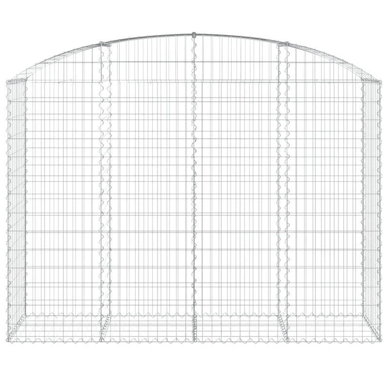 vidaXL íves horganyzott vas gabion kosár 200x50x140/160 cm