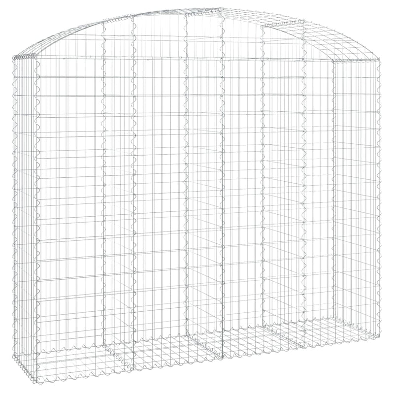 vidaXL íves horganyzott vas gabion kosár 200x50x160/180 cm