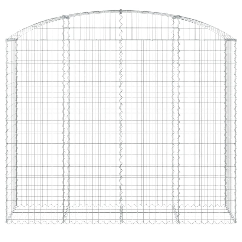 vidaXL íves horganyzott vas gabion kosár 200x50x160/180 cm