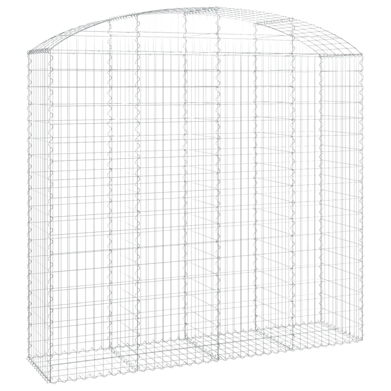vidaXL íves horganyzott vas gabion kosár 200x50x180/200 cm