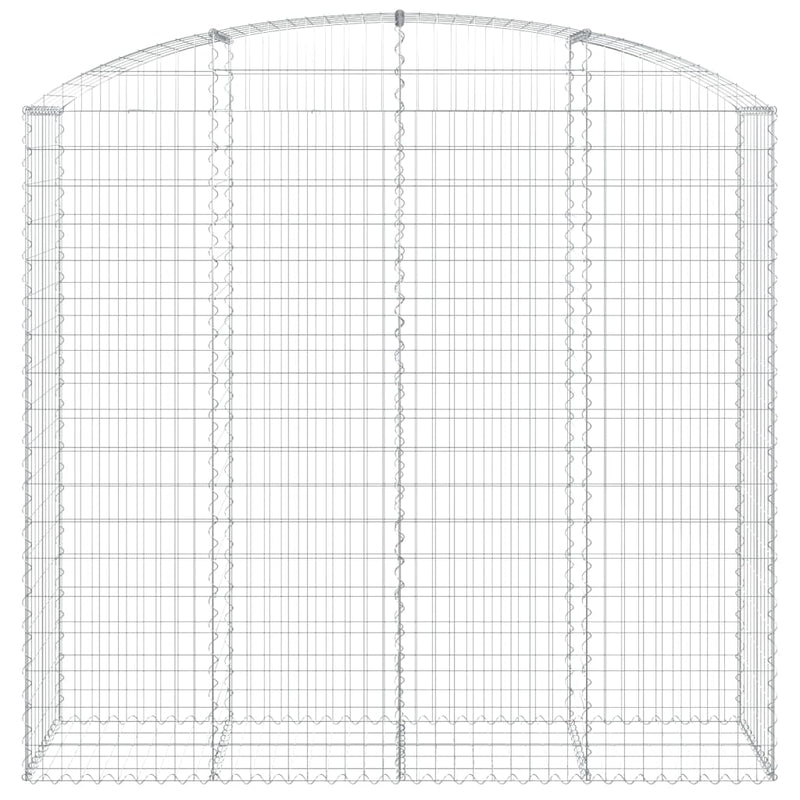 vidaXL íves horganyzott vas gabion kosár 200x50x180/200 cm