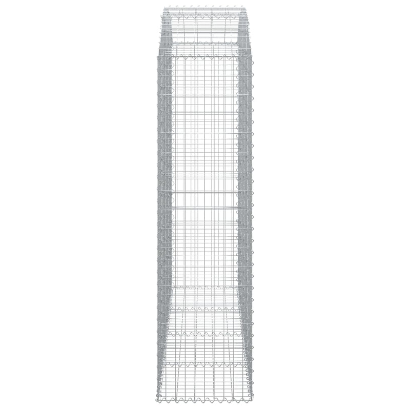 vidaXL íves horganyzott vas gabion kosár 200x50x180/200 cm