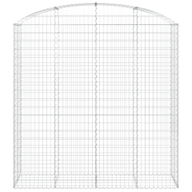 vidaXL íves horganyzott vas gabion kosár 200x50x200/220 cm