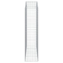 vidaXL íves horganyzott vas gabion kosár 200x50x200/220 cm