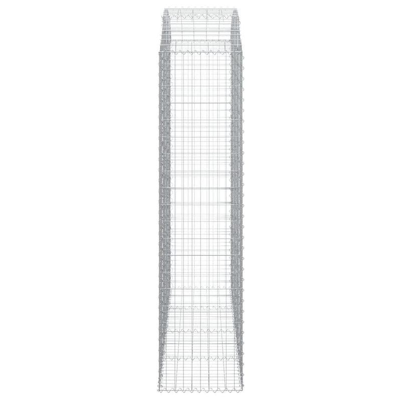 vidaXL íves horganyzott vas gabion kosár 200x50x200/220 cm