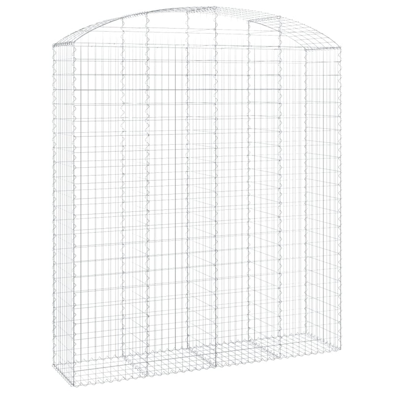 vidaXL íves horganyzott vas gabion kosár 200x50x220/240 cm