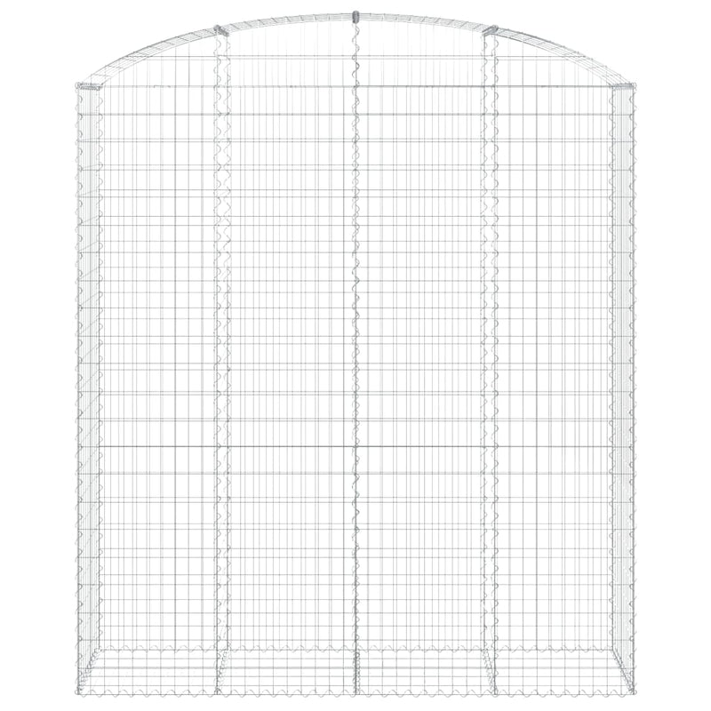 vidaXL íves horganyzott vas gabion kosár 200x50x220/240 cm