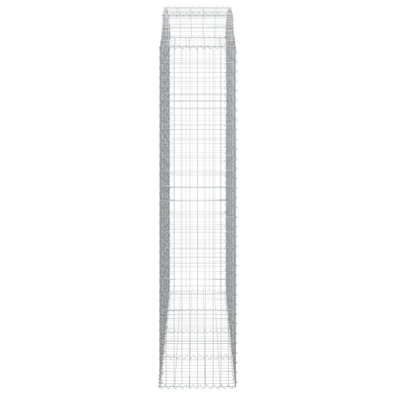 vidaXL íves horganyzott vas gabion kosár 200x50x220/240 cm