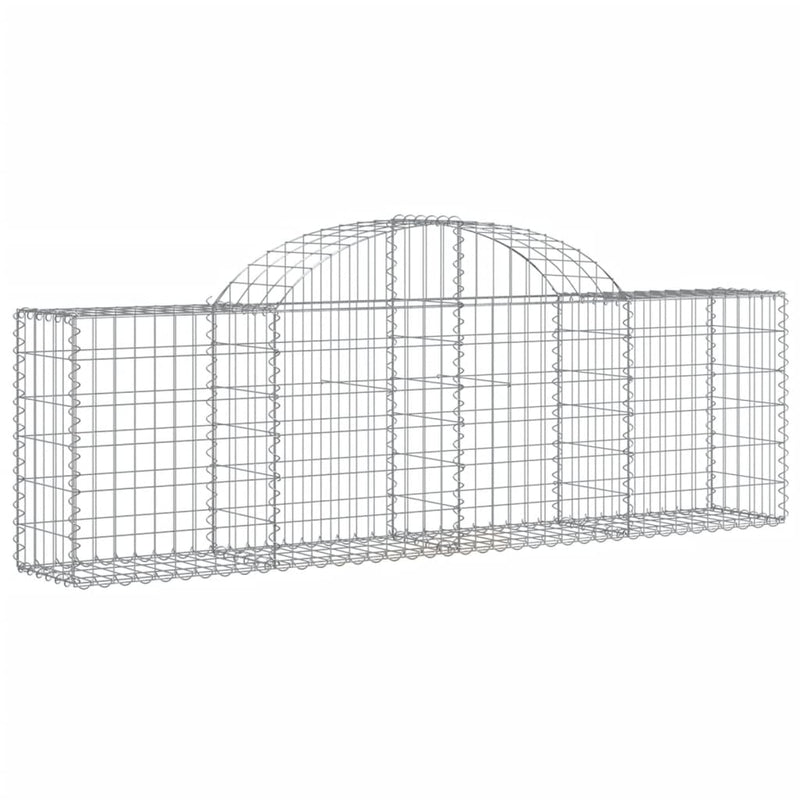 vidaXL íves horganyzott vas gabion kosár 200x30x60/80 cm