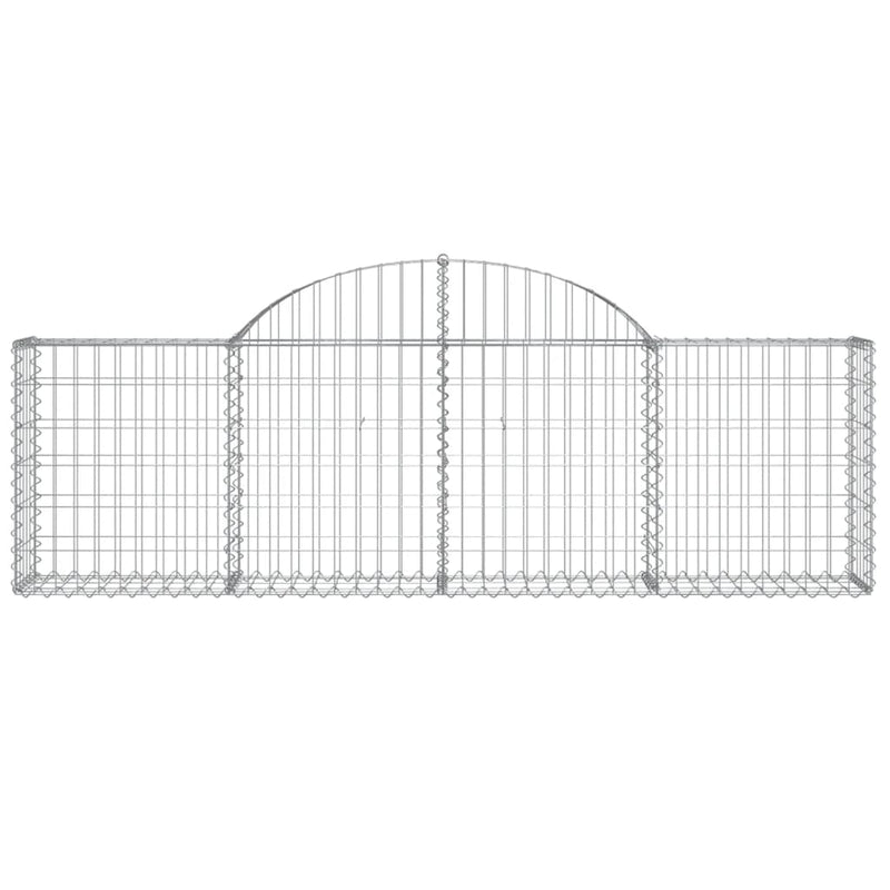 vidaXL íves horganyzott vas gabion kosár 200x30x60/80 cm