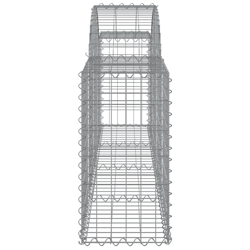 vidaXL íves horganyzott vas gabion kosár 200x30x60/80 cm