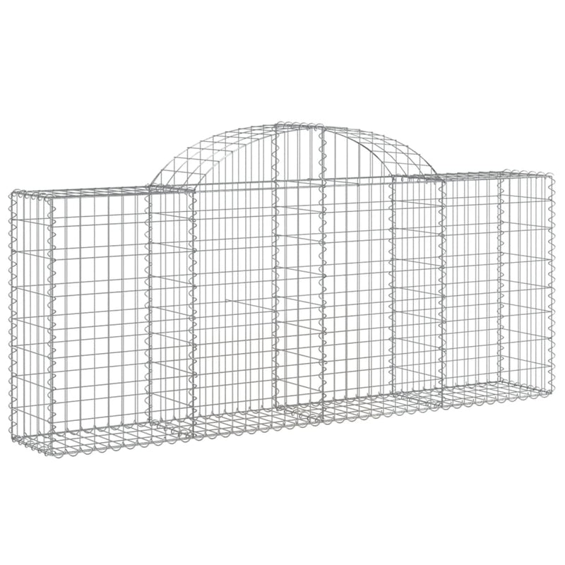 vidaXL íves horganyzott vas gabion kosár 200x30x80/100 cm