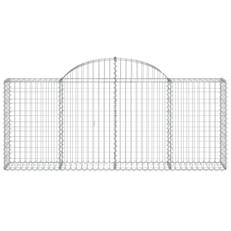 vidaXL íves horganyzott vas gabion kosár 200x30x80/100 cm