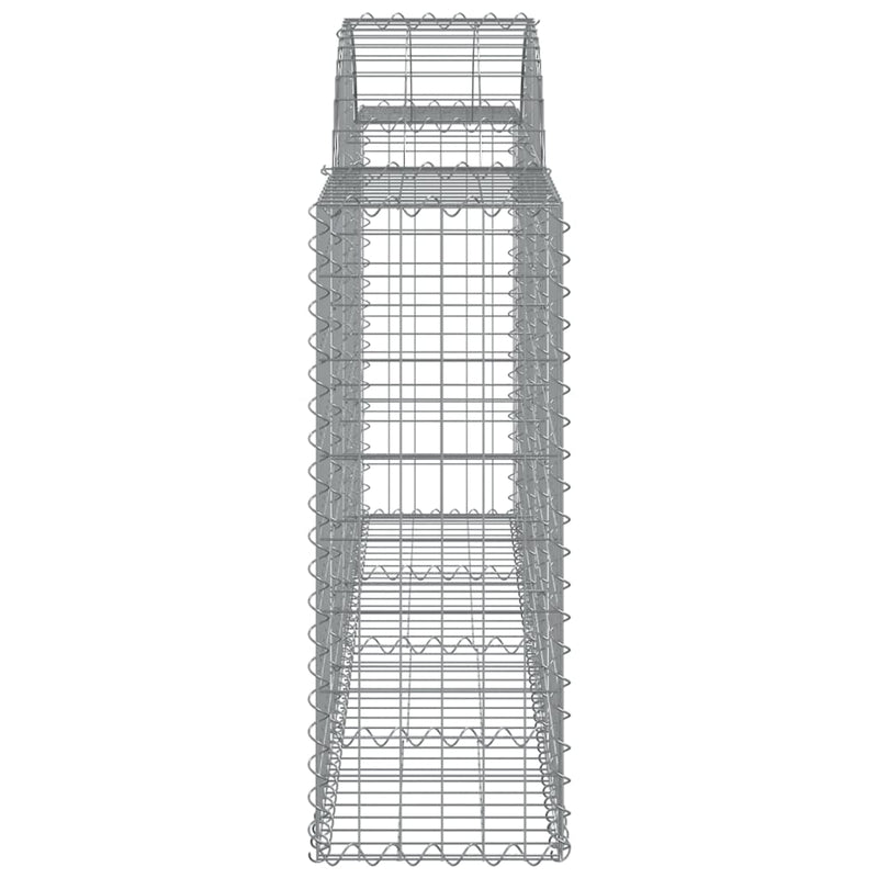 vidaXL íves horganyzott vas gabion kosár 200x30x80/100 cm
