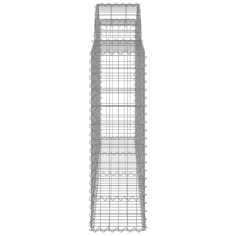 vidaXL íves horganyzott vas gabion kosár 200x30x100/120 cm