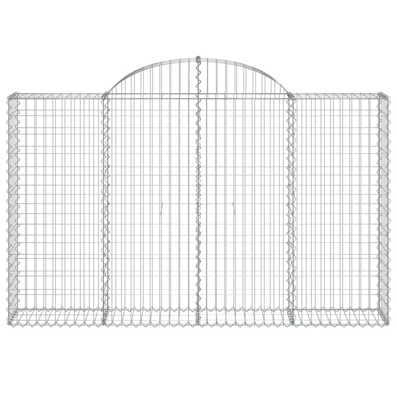 vidaXL íves horganyzott vas gabion kosár 200x30x120/140 cm