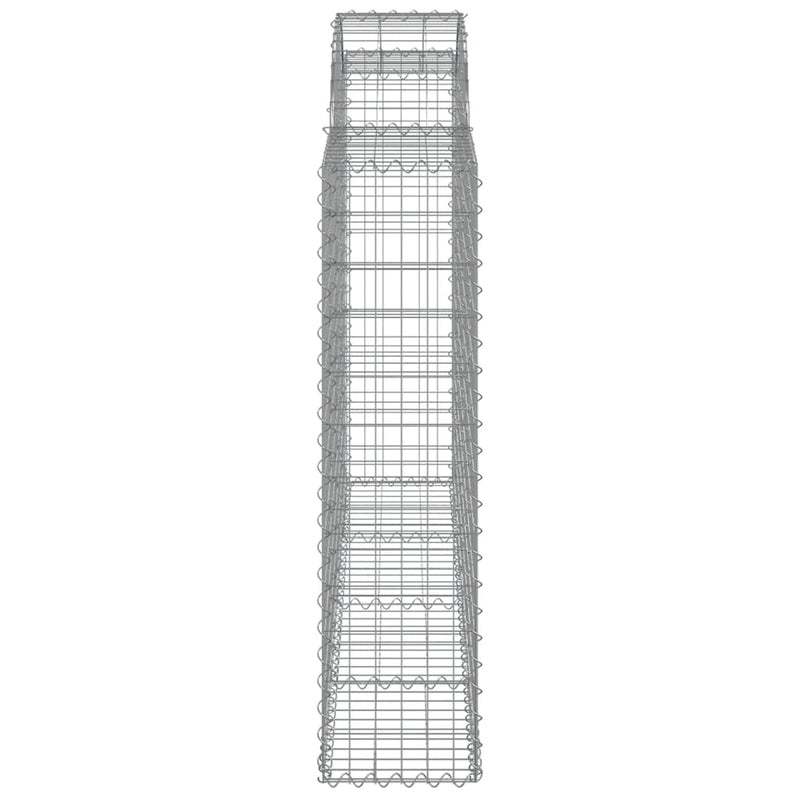 vidaXL íves horganyzott vas gabion kosár 200x30x120/140 cm
