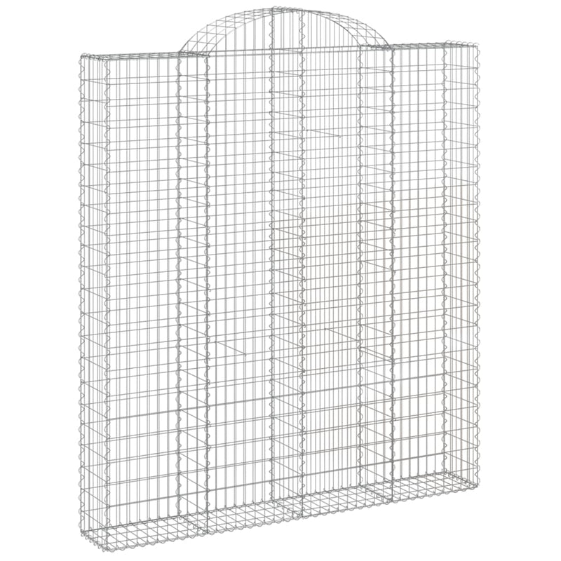 vidaXL íves horganyzott vas gabion kosár 200x30x220/240 cm