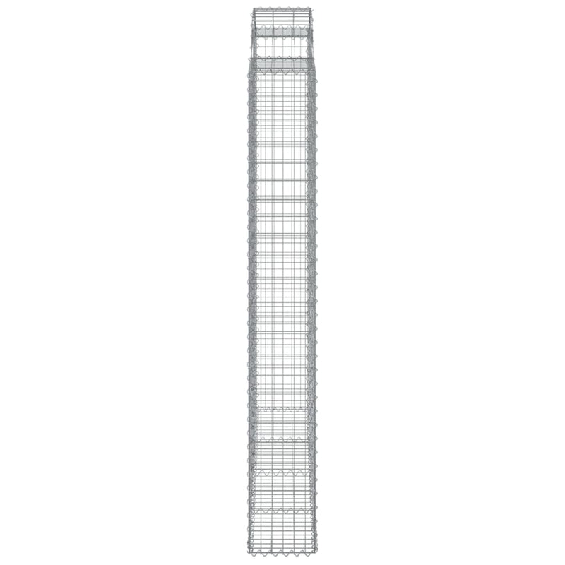 vidaXL íves horganyzott vas gabion kosár 200x30x220/240 cm