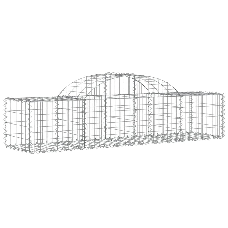 vidaXL íves horganyzott vas gabion kosár 200x50x40/60 cm