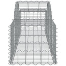 vidaXL íves horganyzott vas gabion kosár 200x50x40/60 cm