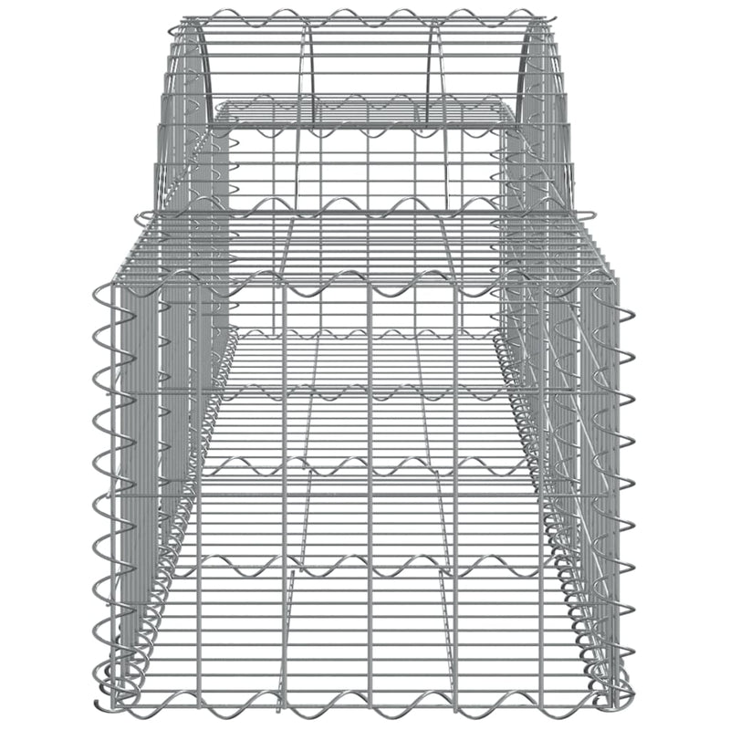 vidaXL íves horganyzott vas gabion kosár 200x50x40/60 cm