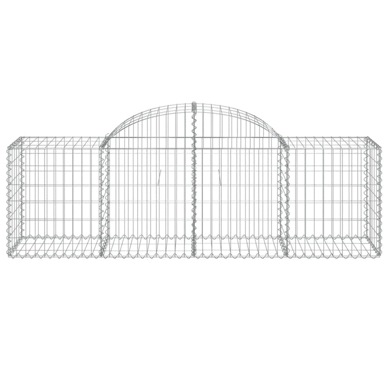 vidaXL íves horganyzott vas gabion kosár 200x50x60/80 cm