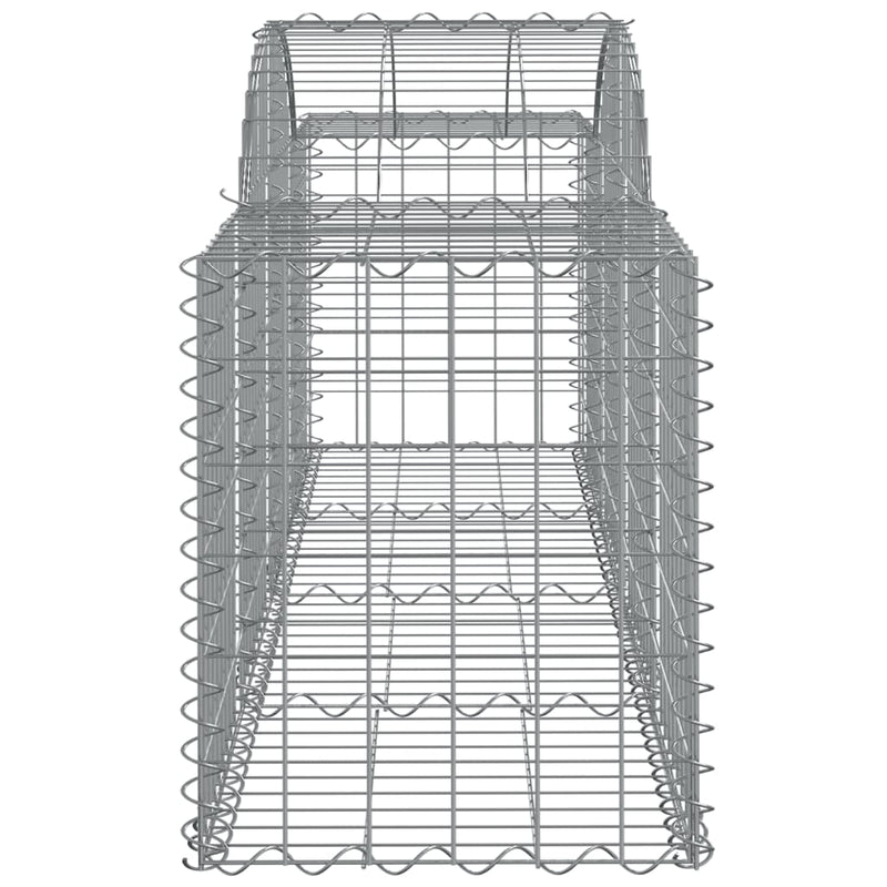 vidaXL íves horganyzott vas gabion kosár 200x50x60/80 cm