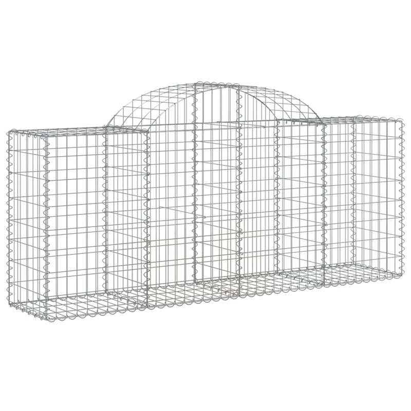 vidaXL íves horganyzott vas gabion kosár 200x50x80/100 cm