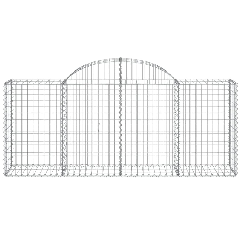 vidaXL íves horganyzott vas gabion kosár 200x50x80/100 cm