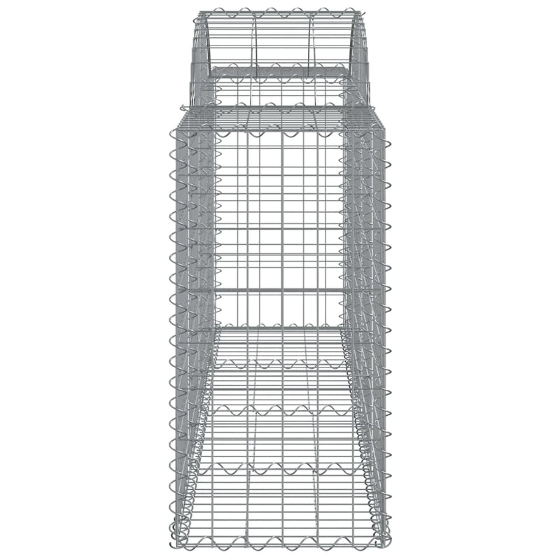 vidaXL íves horganyzott vas gabion kosár 200x50x80/100 cm