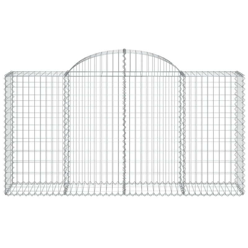 vidaXL íves horganyzott vas gabion kosár 200x50x100/120 cm