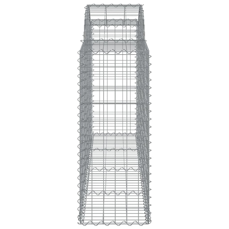vidaXL íves horganyzott vas gabion kosár 200x50x100/120 cm