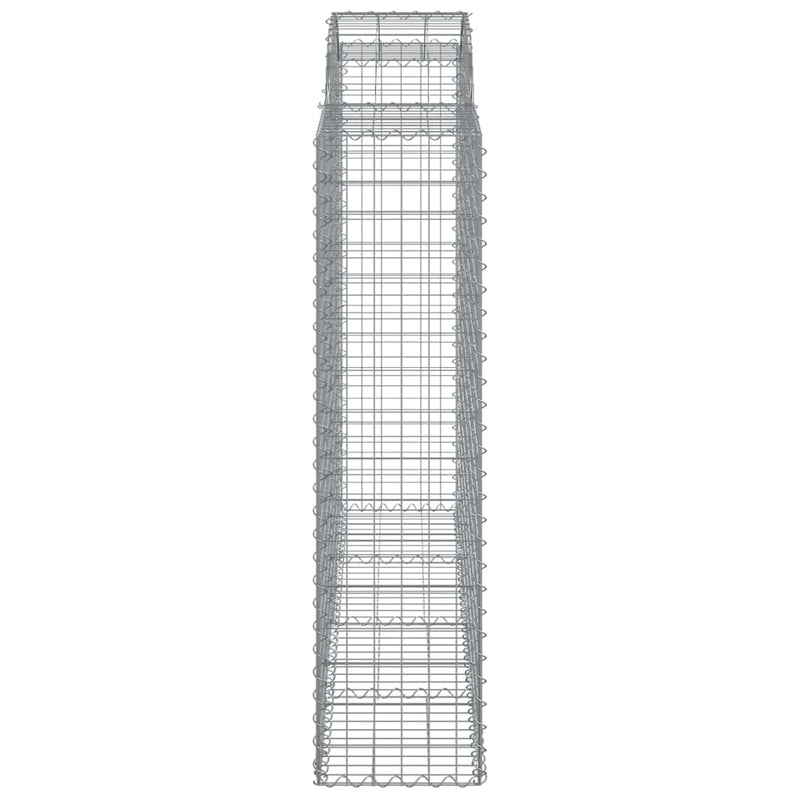 vidaXL íves horganyzott vas gabion kosár 200x50x160/180 cm