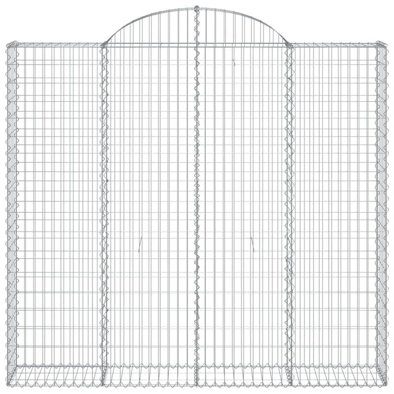 vidaXL íves horganyzott vas gabion kosár 200x50x180/200 cm