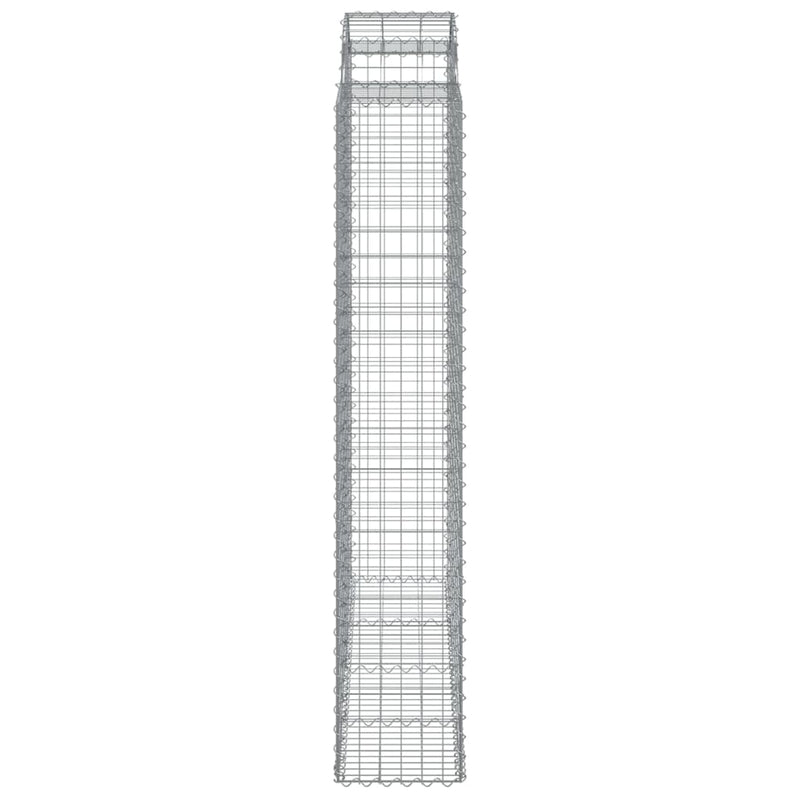 vidaXL íves horganyzott vas gabion kosár 200x50x220/240 cm