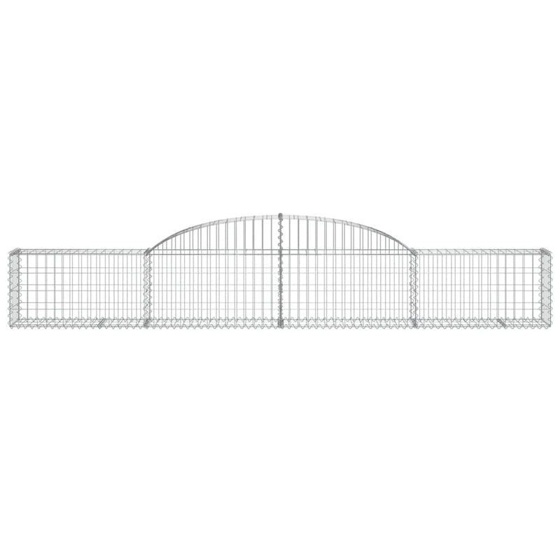 vidaXL íves horganyzott vas gabion kosár 300 x 30 x 40/60 cm