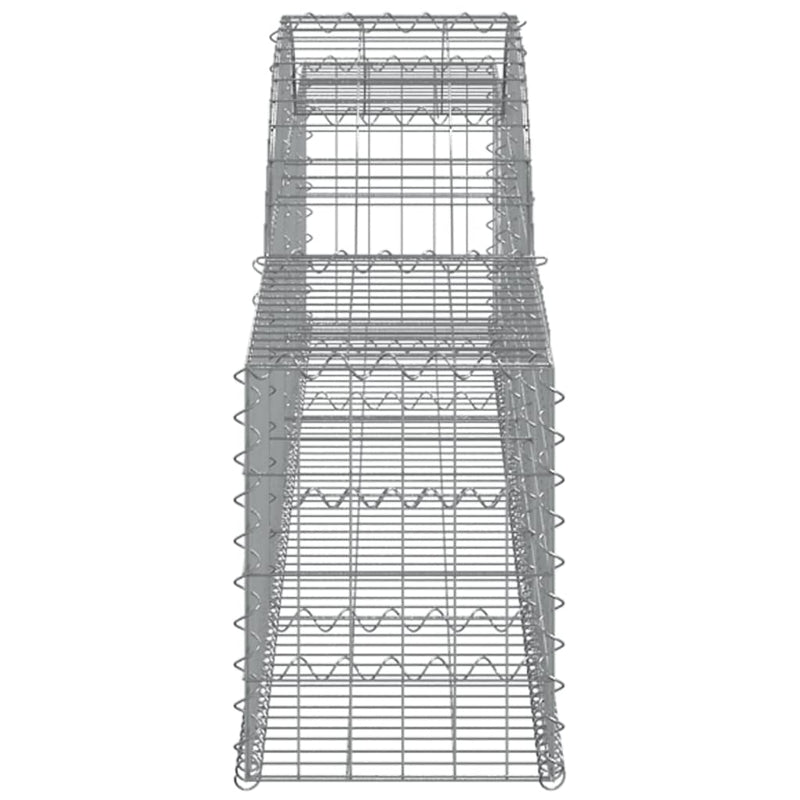vidaXL íves horganyzott vas gabion kosár 300 x 30 x 40/60 cm