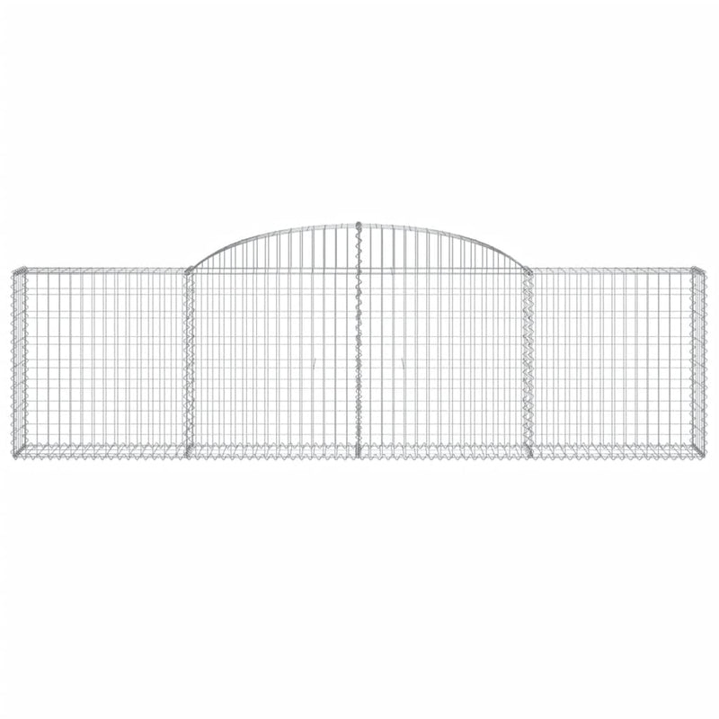 vidaXL íves horganyzott vas gabion kosár 300 x 30 x 80/100 cm
