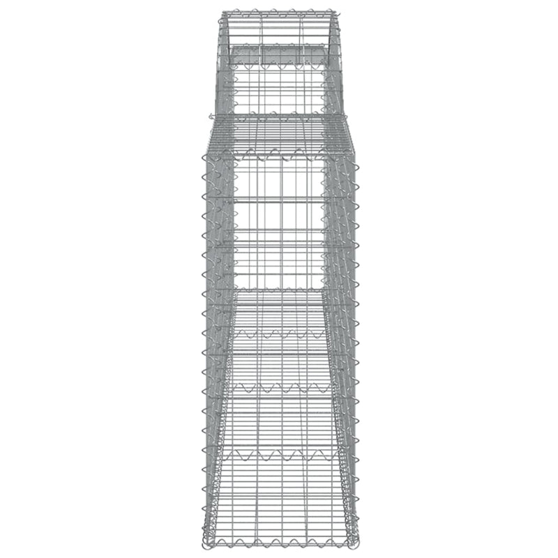 vidaXL íves horganyzott vas gabion kosár 300 x 30 x 80/100 cm